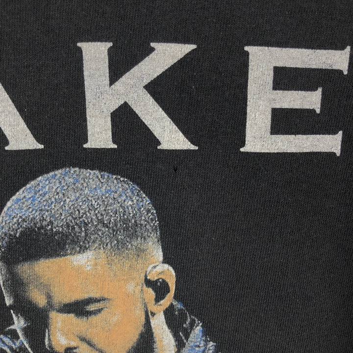 DELTA DRAKE Rap T-Shirt (Men's Size L) cotton black type Vintage Second Hand