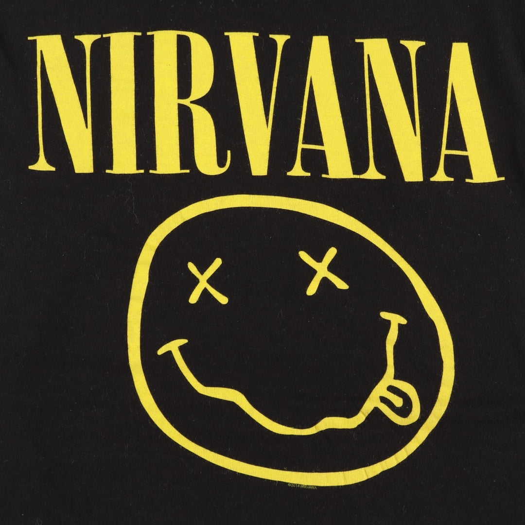 TULTEX NIRVANA Nirvana Band T-shirt, Band T, Men's Size L cotton black type Vintage Second Hand