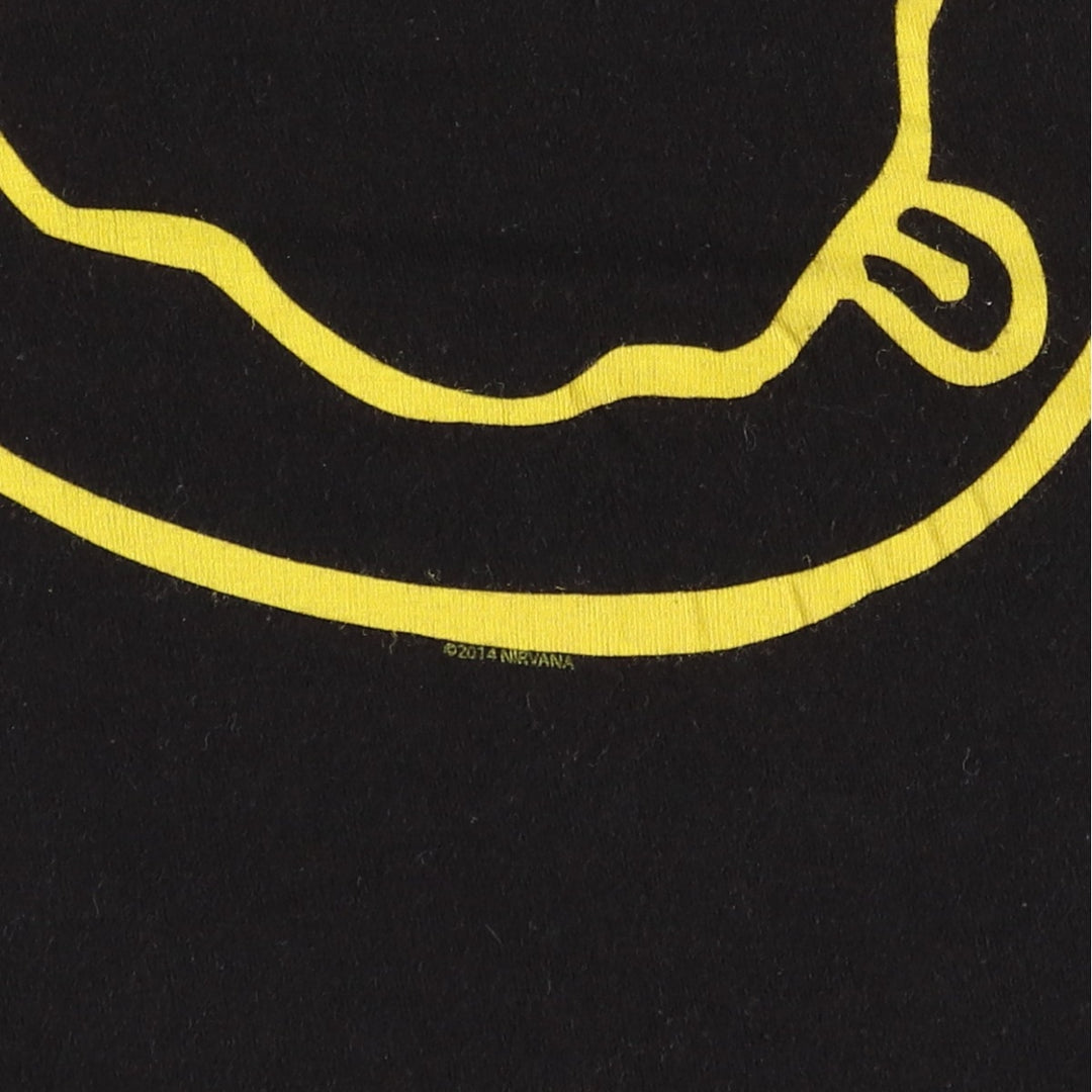 TULTEX NIRVANA Nirvana Band T-shirt, Band T, Men's Size L cotton black type Vintage Second Hand