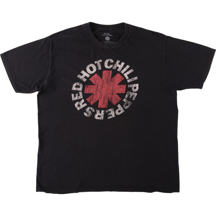 RED HOT CHILI PEPPERS Red Hot Chili Peppers Band T-shirt Band T Men's XL equivalent cotton black type Vintage Second Hand