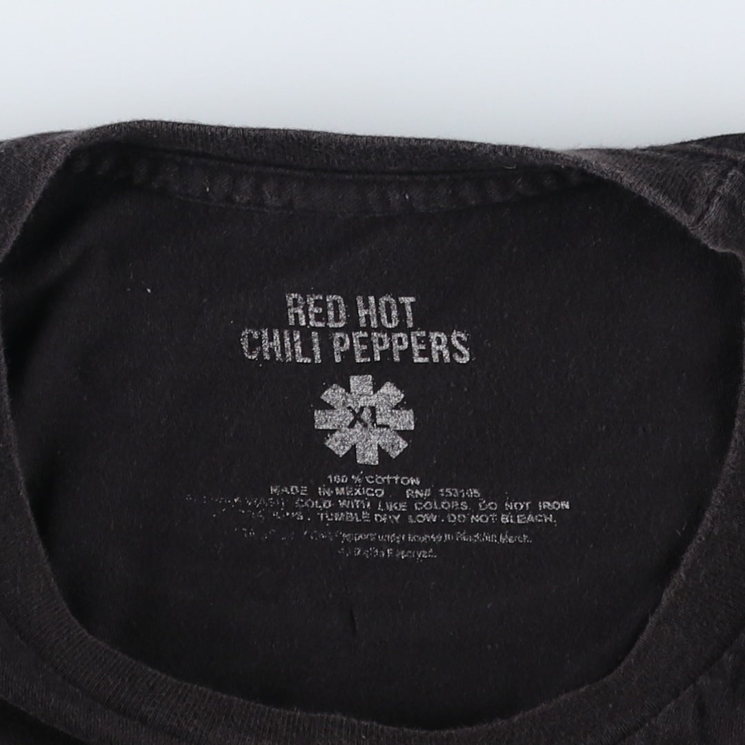 RED HOT CHILI PEPPERS Red Hot Chili Peppers Band T-shirt Band T Men's XL equivalent cotton black type Vintage Second Hand