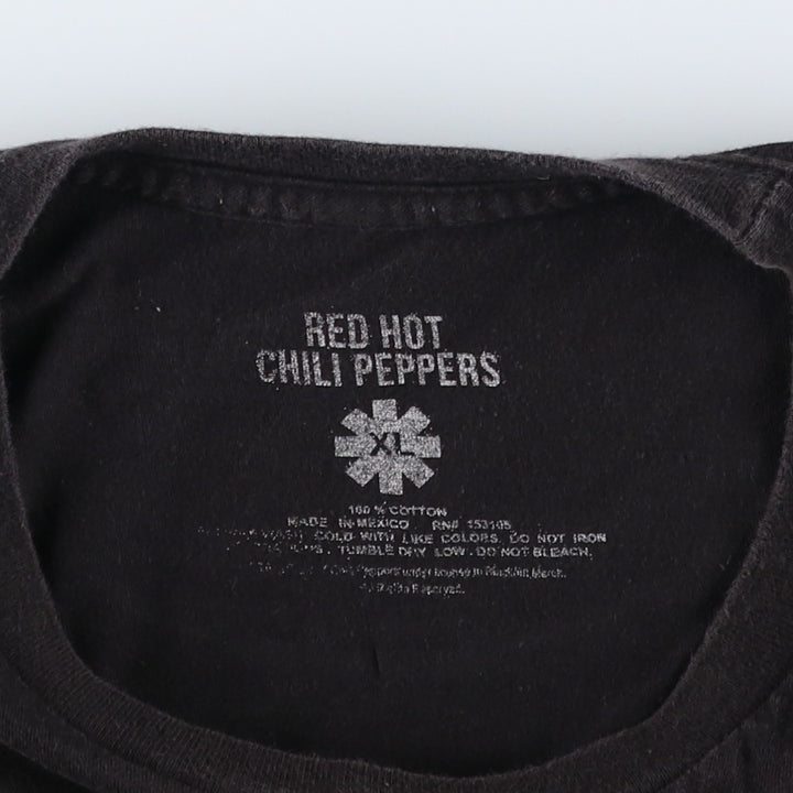 RED HOT CHILI PEPPERS Red Hot Chili Peppers Band T-shirt Band T Men's XL equivalent cotton black type Vintage Second Hand