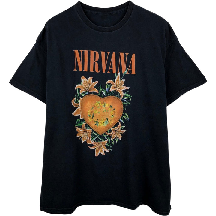NIRVANA Nirvana Band T-shirt, Band T, Men's XL size unclear black type Vintage Second Hand