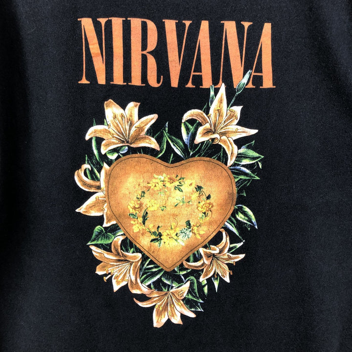 NIRVANA Nirvana Band T-shirt, Band T, Men's XL size unclear black type Vintage Second Hand
