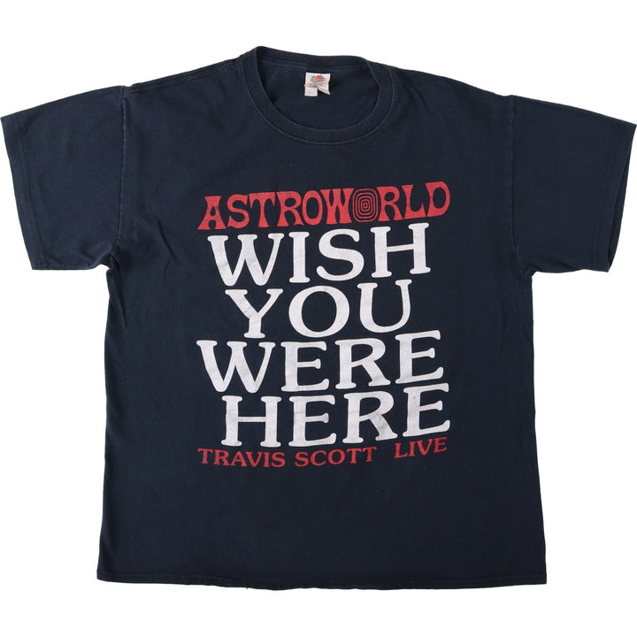 TRAVIS SCOTT Travis Scott Rap T-shirt, Men's Size L cotton black type Vintage Second Hand