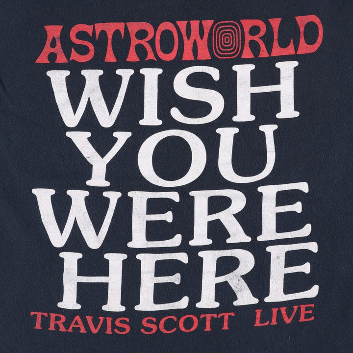 TRAVIS SCOTT Travis Scott Rap T-shirt, Men's Size L cotton black type Vintage Second Hand