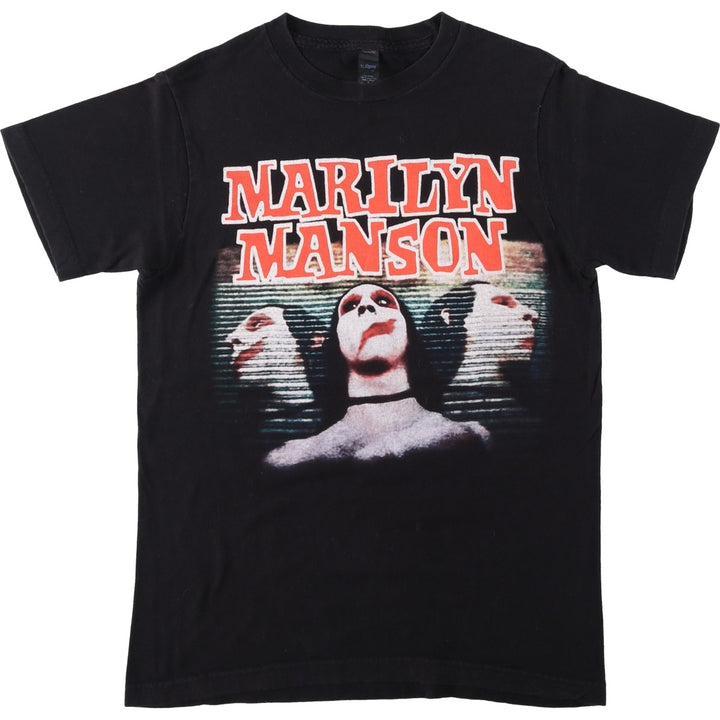 TULTEX Marilyn Manson Band T-shirt, Men's Size S (approx.) cotton black type Vintage Second Hand