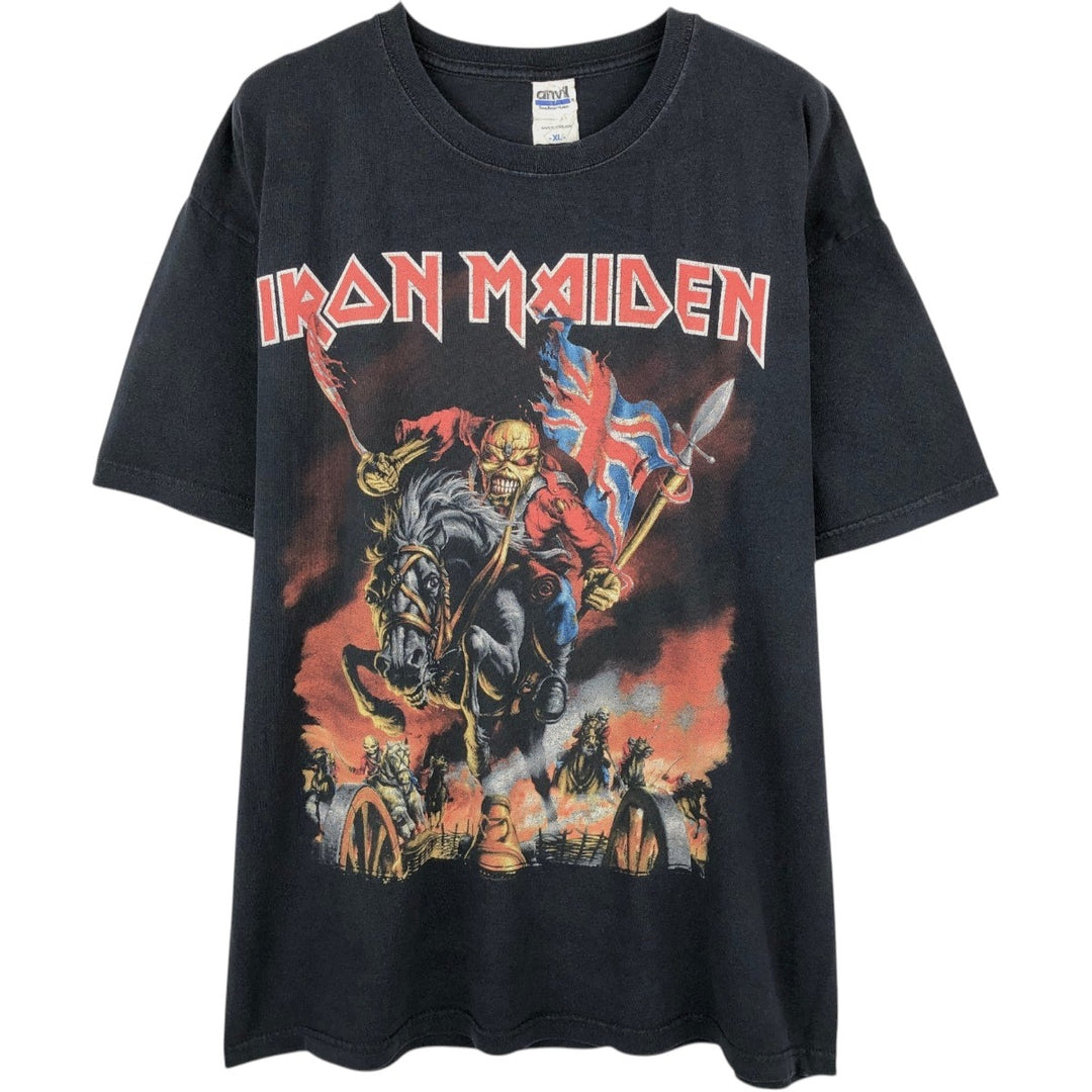 Anvil IRON MAIDEN Iron Maiden Band T-Shirt Band T Men's XL cotton black type Vintage Second Hand