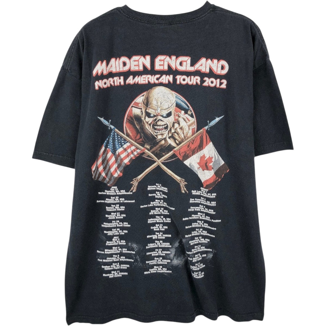 Anvil IRON MAIDEN Iron Maiden Band T-Shirt Band T Men's XL cotton black type Vintage Second Hand