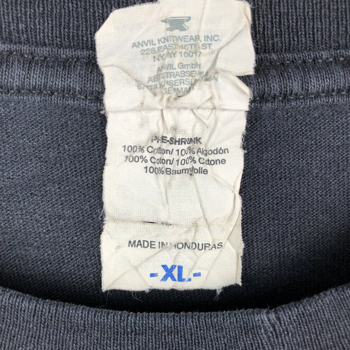 Anvil IRON MAIDEN Iron Maiden Band T-Shirt Band T Men's XL cotton black type Vintage Second Hand