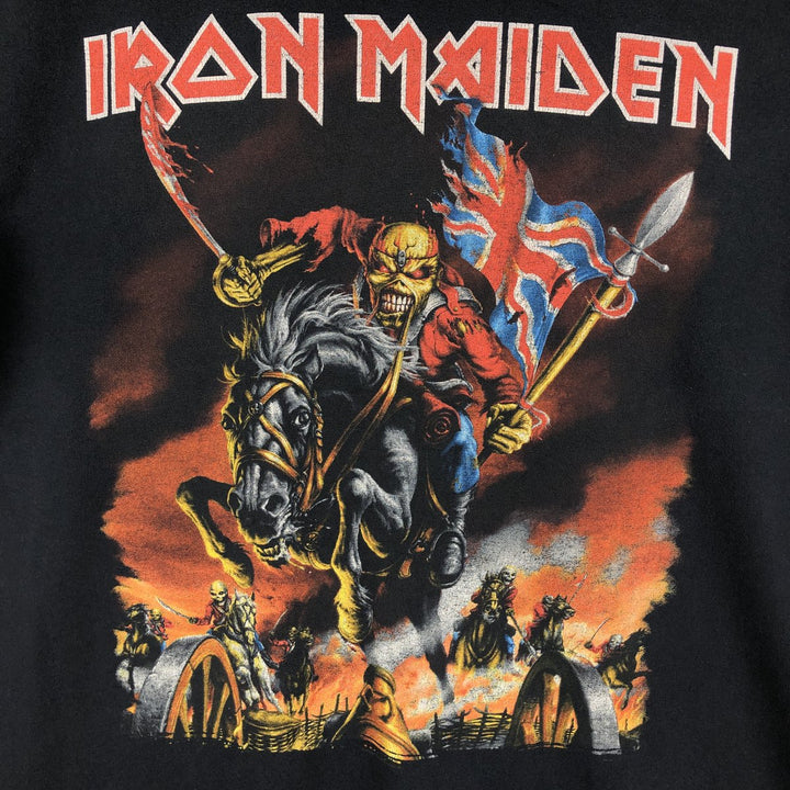 Anvil IRON MAIDEN Iron Maiden Band T-Shirt Band T Men's XL cotton black type Vintage Second Hand
