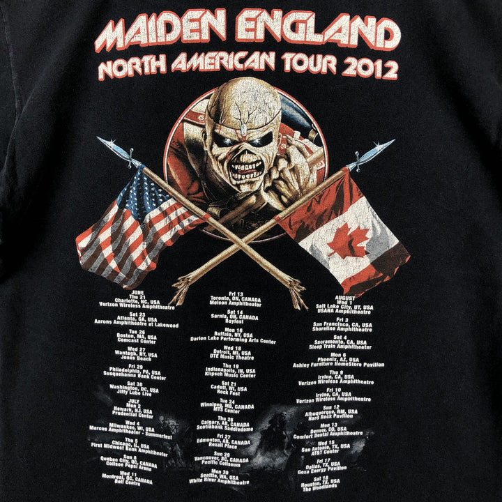 Anvil IRON MAIDEN Iron Maiden Band T-Shirt Band T Men's XL cotton black type Vintage Second Hand