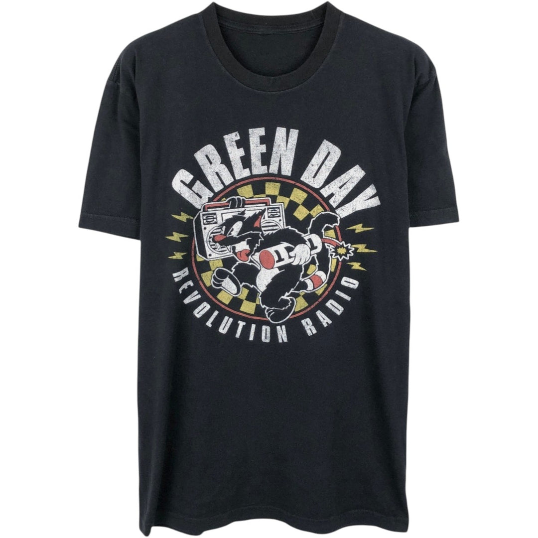 GREEN DAY Green Day Band T-shirt Band T Men's XL size unclear black type Vintage Second Hand