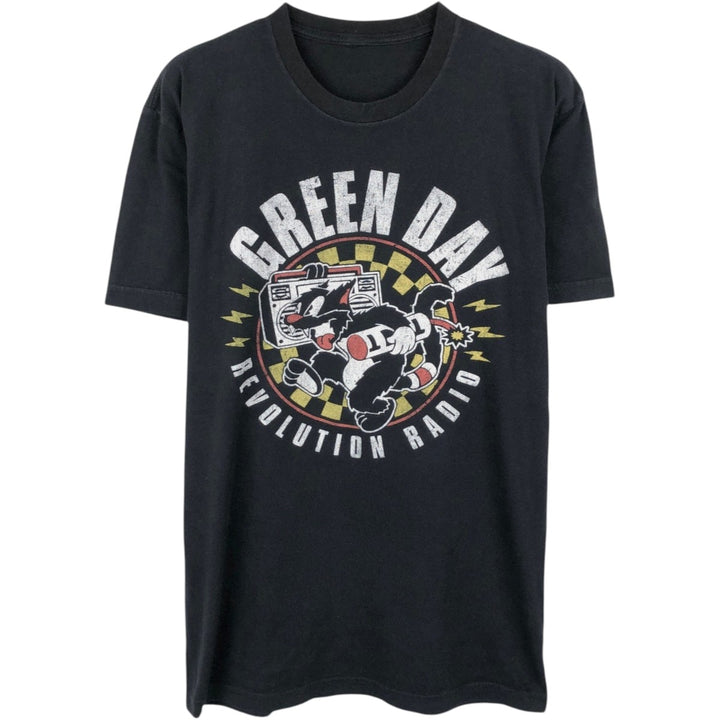 GREEN DAY Green Day Band T-shirt Band T Men's XL size unclear black type Vintage Second Hand