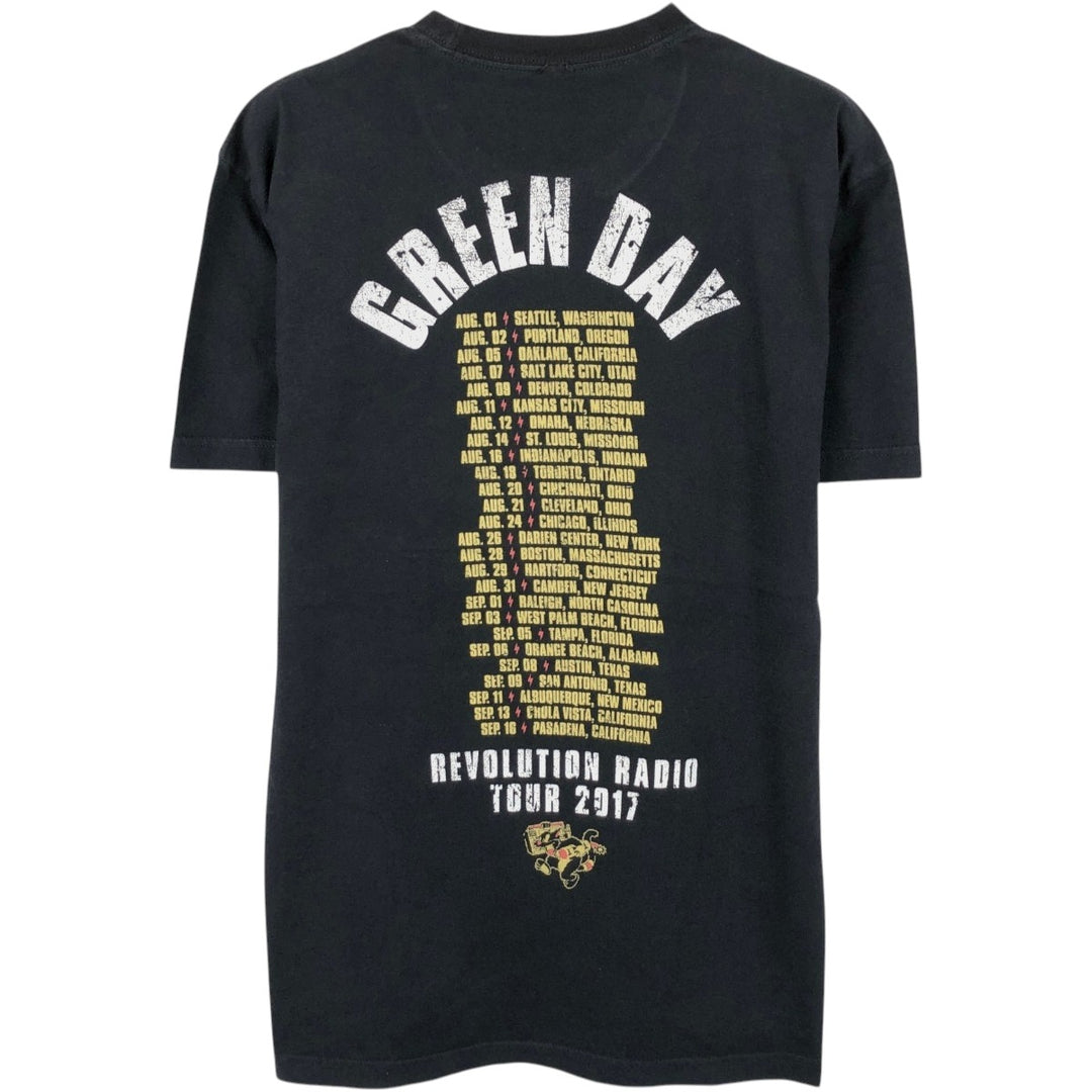 GREEN DAY Green Day Band T-shirt Band T Men's XL size unclear black type Vintage Second Hand