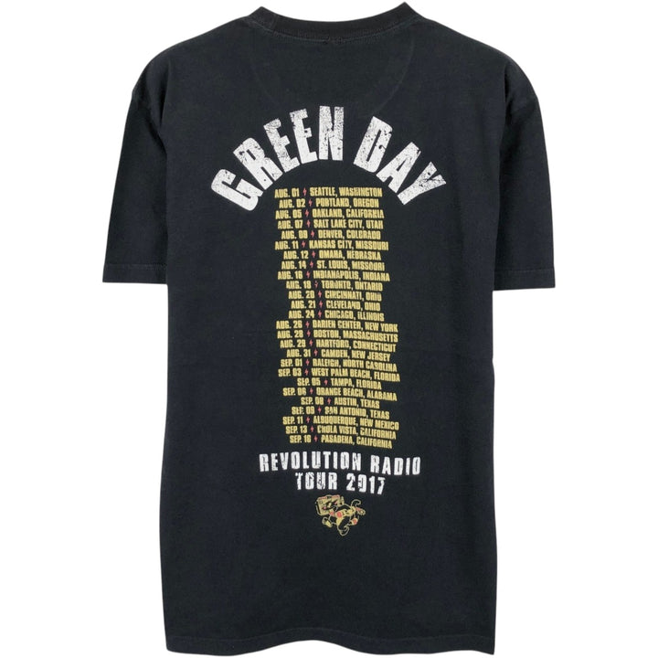 GREEN DAY Green Day Band T-shirt Band T Men's XL size unclear black type Vintage Second Hand