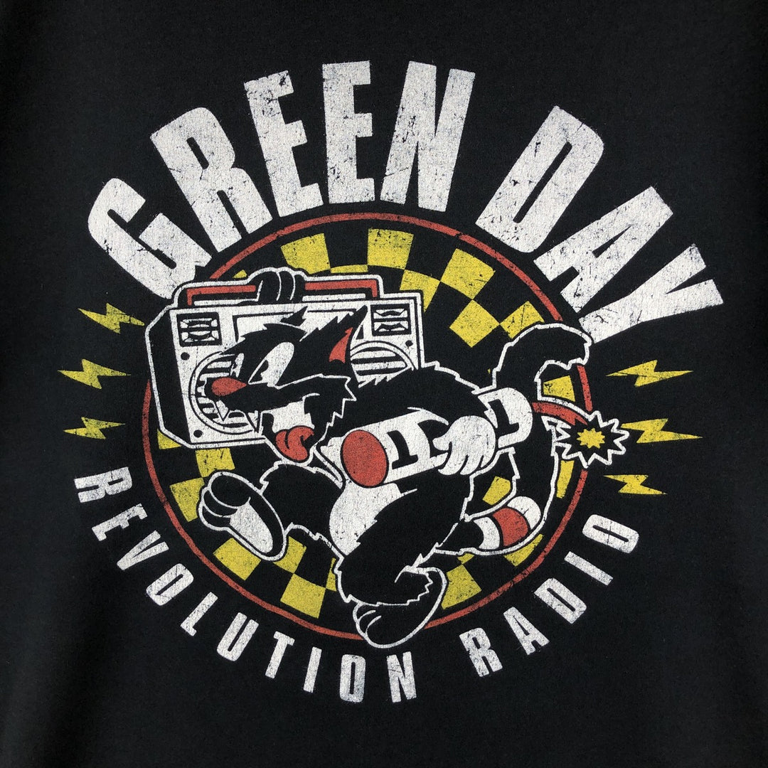 GREEN DAY Green Day Band T-shirt Band T Men's XL size unclear black type Vintage Second Hand
