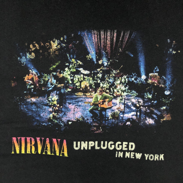 NIRVANA Nirvana Band T-shirt, Band T, Men's M size cotton black type Vintage Second Hand