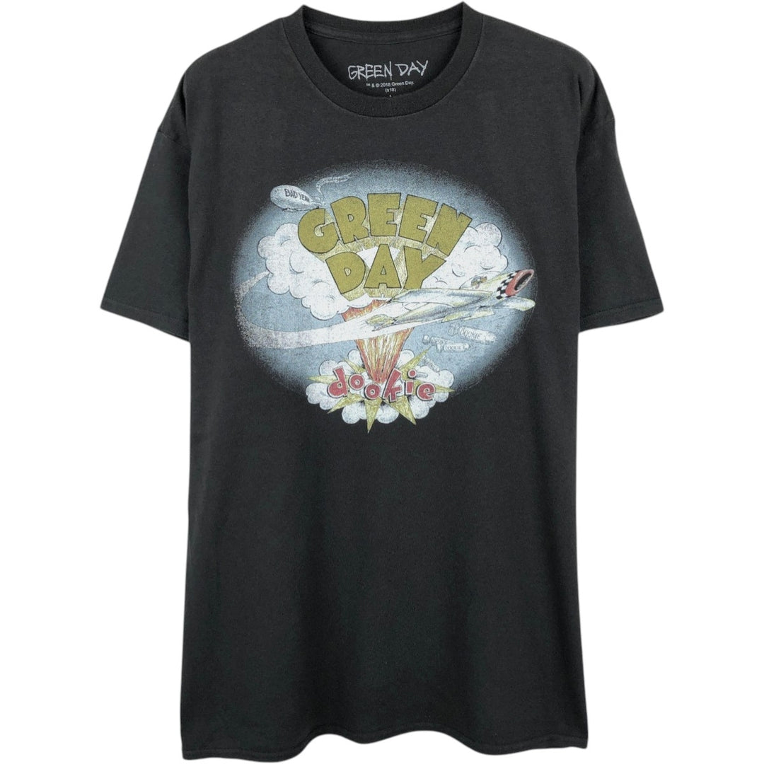 GREEN DAY Green Day Band T-shirt Band T Men's L size cotton black type Vintage Second Hand