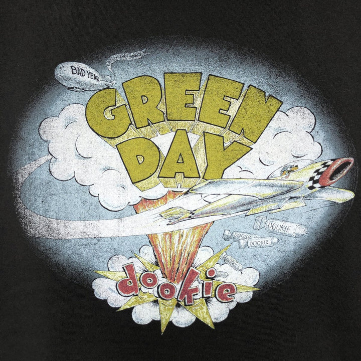 GREEN DAY Green Day Band T-shirt Band T Men's L size cotton black type Vintage Second Hand
