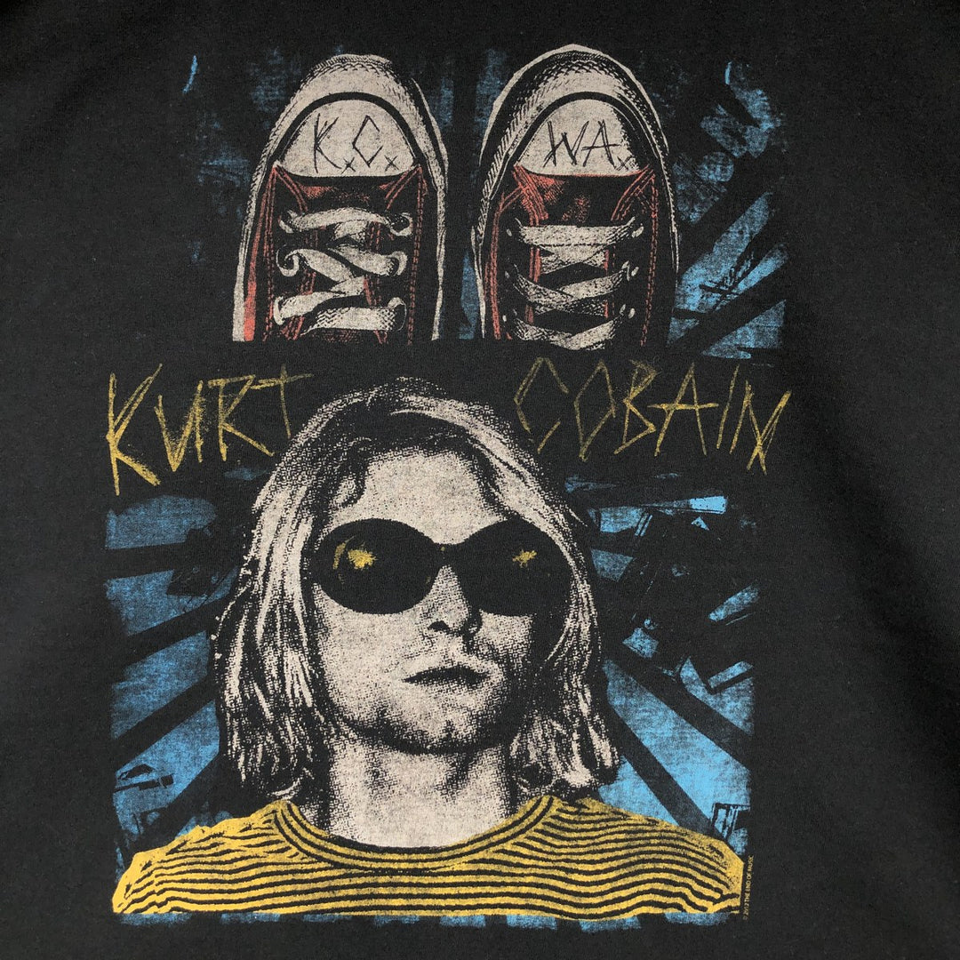 Kurt Cobain band t-shirt, men's size XL. cotton black type Vintage Second Hand