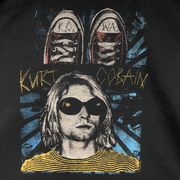 Kurt Cobain band t-shirt, men's size XL. cotton black type Vintage Second Hand