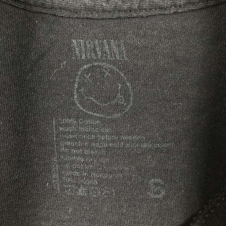 NIRVANA IN UTERO Band T-shirt (Men's size S equivalent) cotton black type Vintage Second Hand