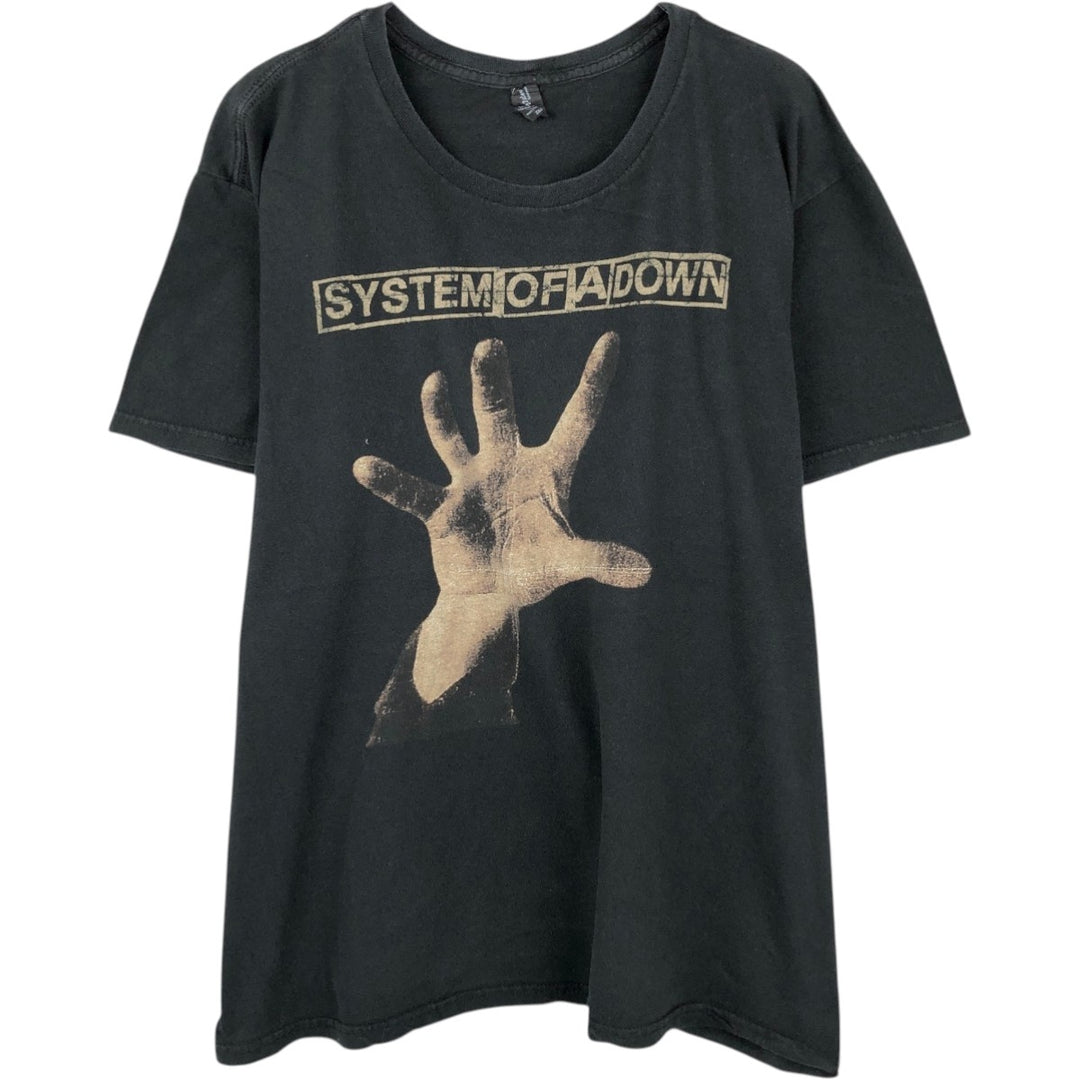 BAY ISLAND System of a Down Band T-shirt (Men's XXL equivalent) cotton black type Vintage Second Hand