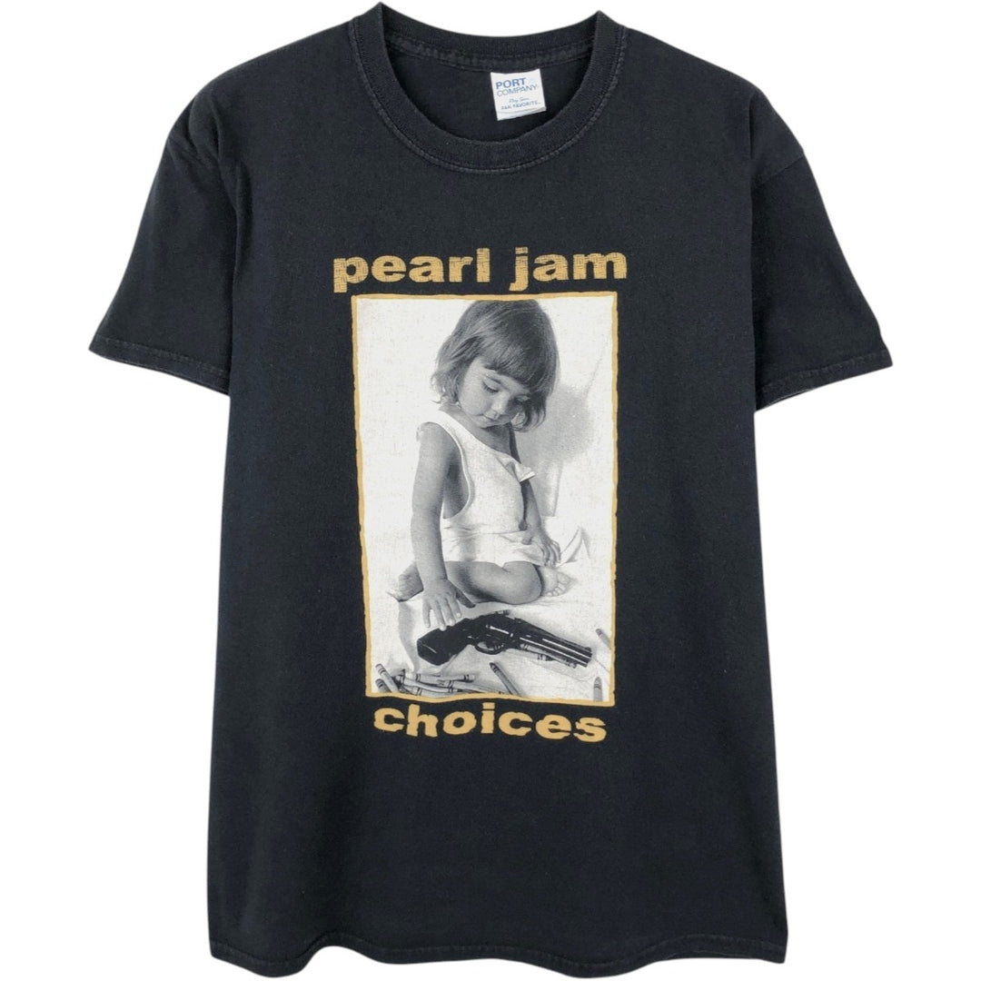 PORT AND COMPANY PEARL JAM Band T-shirt (Men's size M) cotton black type Vintage Second Hand