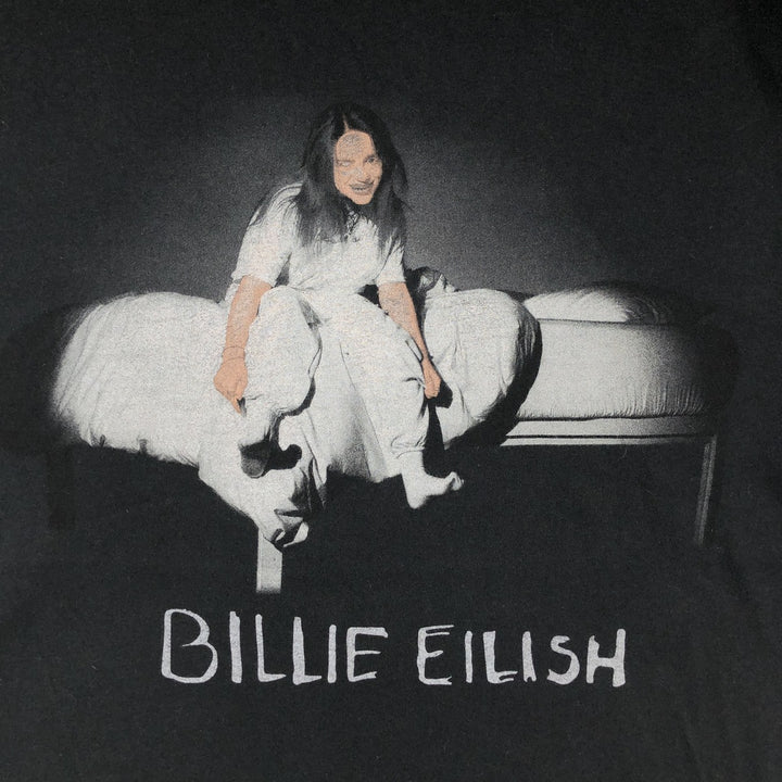BILLIE EILISH Billie Eilish Band T-shirt Band T Men's M size cotton black type Vintage Second Hand