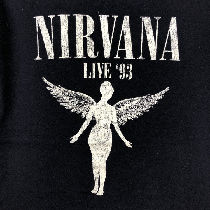 NIRVANA Nirvana Band T-shirt, Band T, Men's M size cotton black type Vintage Second Hand