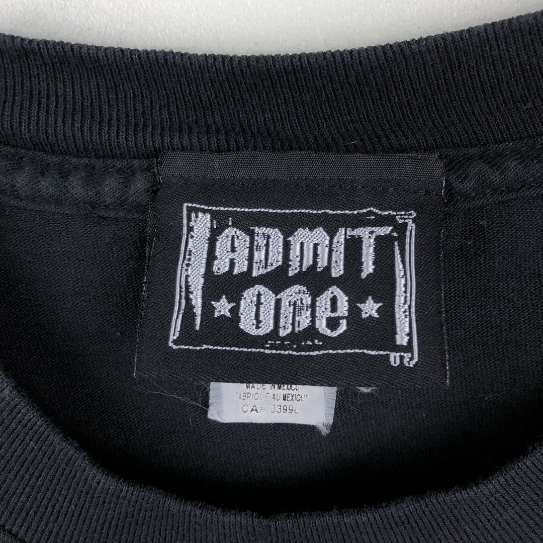 00's ADMIT ONE AC cotton black type Vintage Second Hand