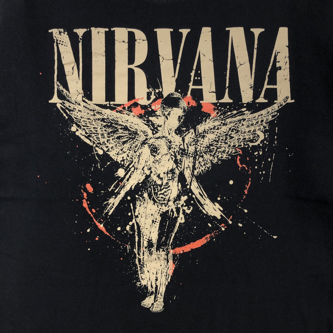 NIRVANA Nirvana Band T-shirt, Band T, Men's XL size unclear black type Vintage Second Hand