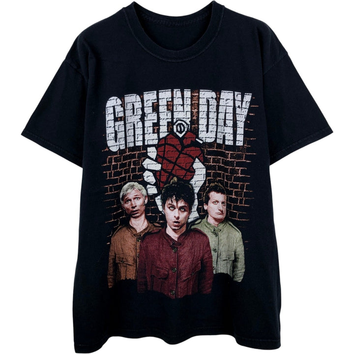 GREEN DAY Green Day Band T-shirt Band T Men's XL size unclear black type Vintage Second Hand