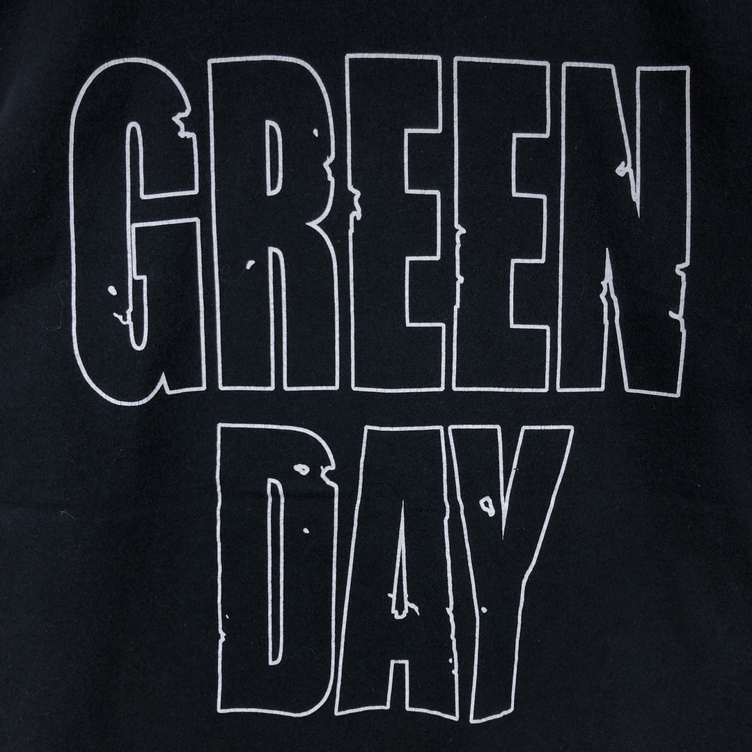 GREEN DAY Green Day Band T-shirt Band T Men's XL size unclear black type Vintage Second Hand