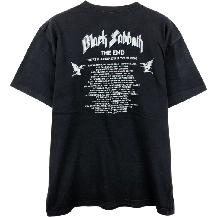 Gildan Black Sabbath Skull Pattern Band T-Shirt, Men's Size L cotton black type Vintage Second Hand