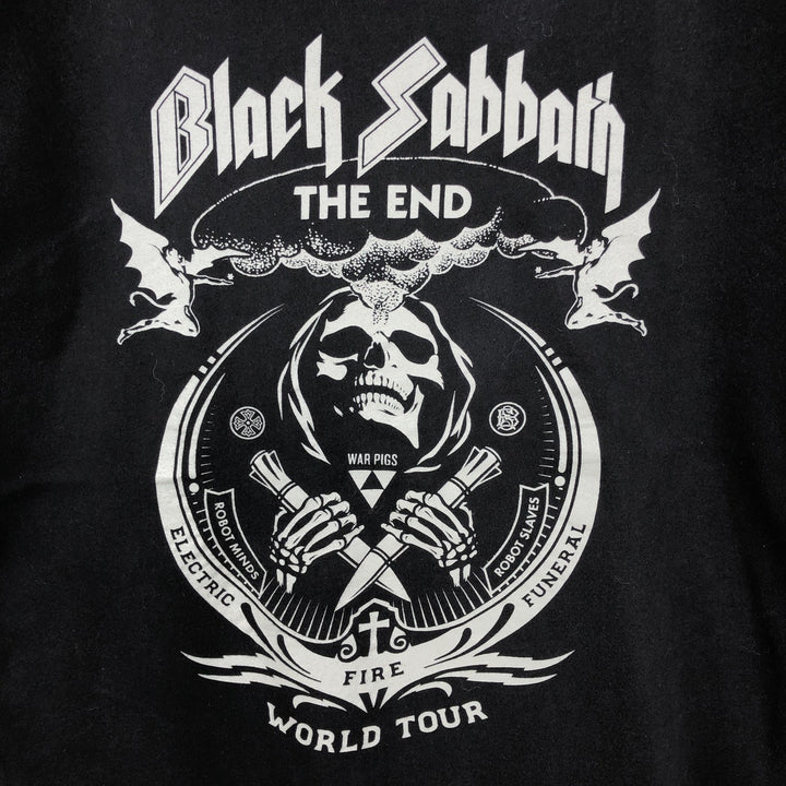 Gildan Black Sabbath Skull Pattern Band T-Shirt, Men's Size L cotton black type Vintage Second Hand