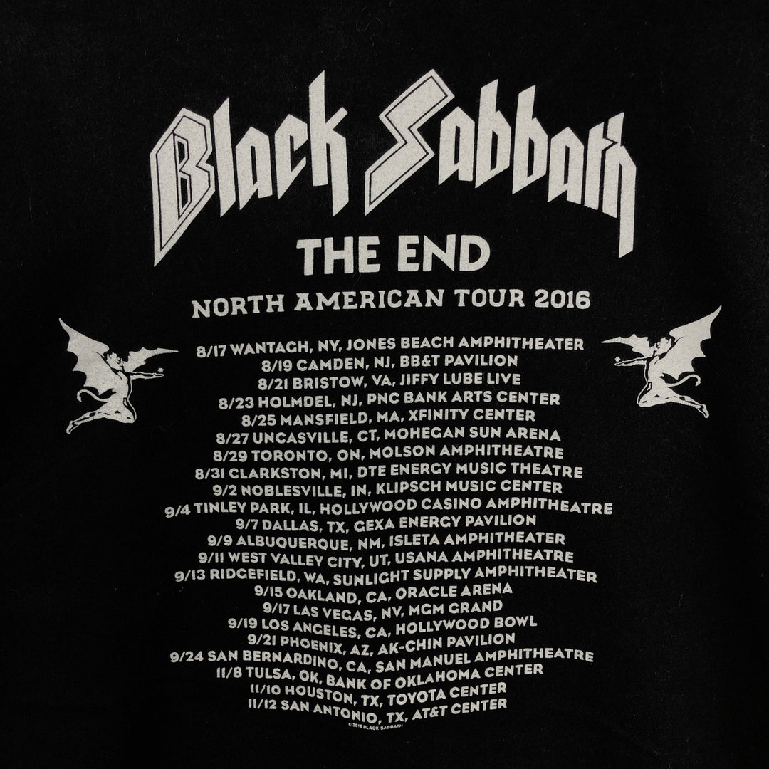 Gildan Black Sabbath Skull Pattern Band T-Shirt, Men's Size L cotton black type Vintage Second Hand