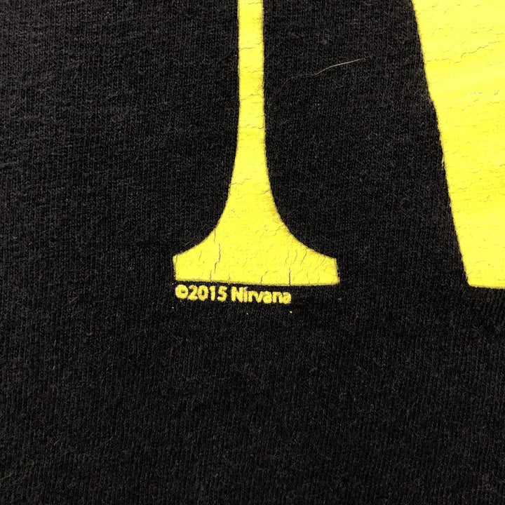 NIRVANA Smile Band T-Shirt (Men's Size M) cotton black type Vintage Second Hand