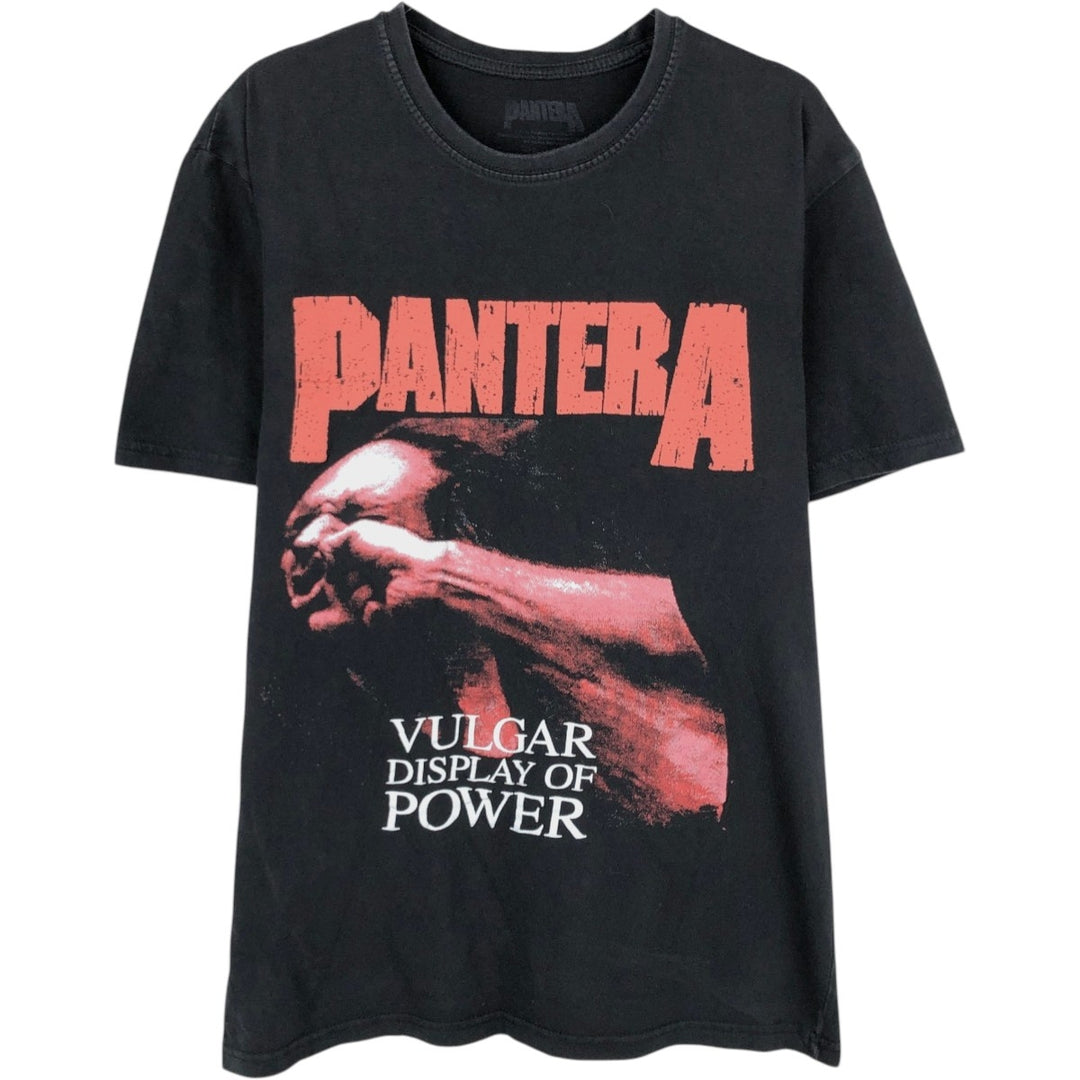 PANTERA Pantera Band T-shirt, Made in the UK, Men's M size cotton black type Vintage Second Hand