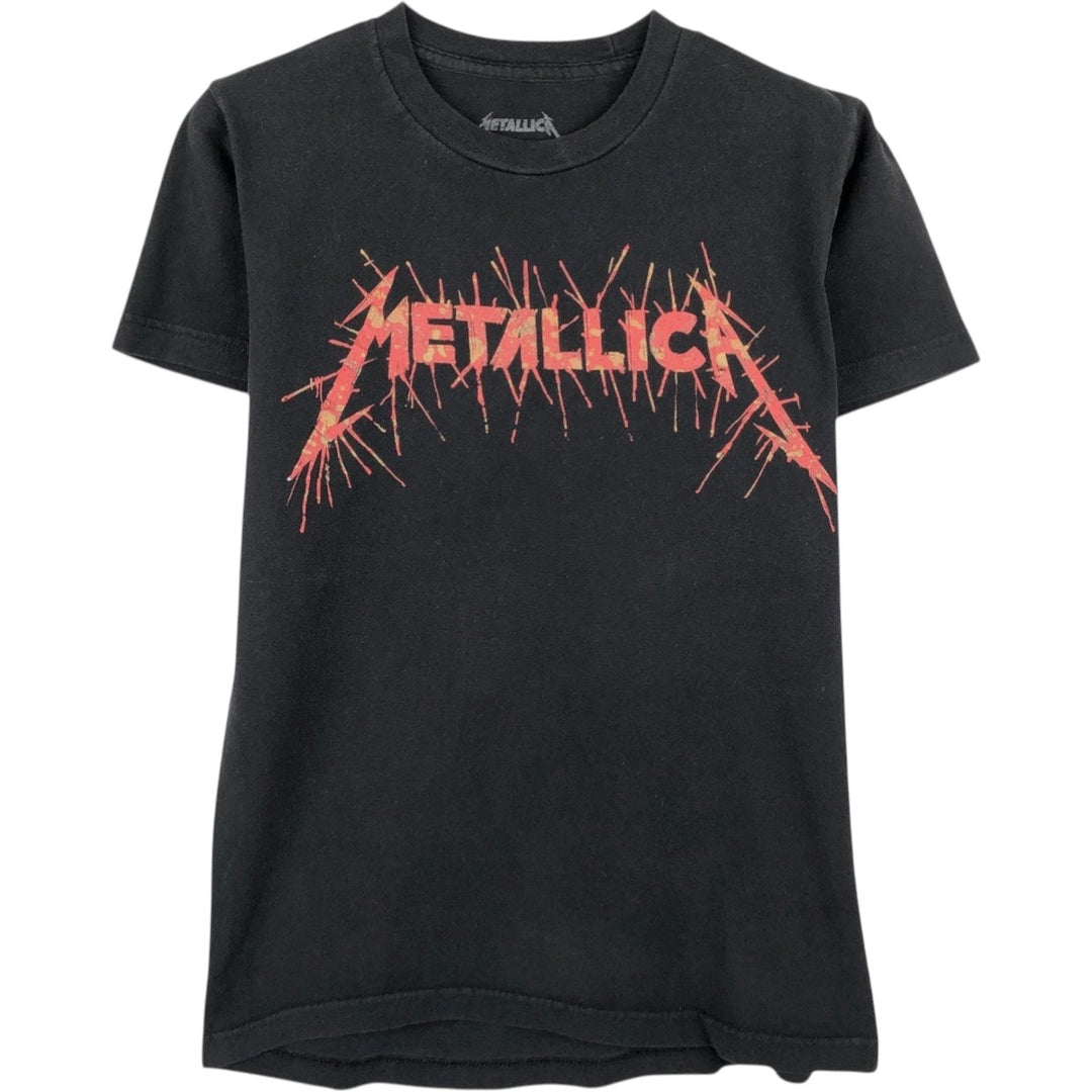 METALLICA Metallica Band T-shirt Band T Women's S size cotton black type Vintage Second Hand