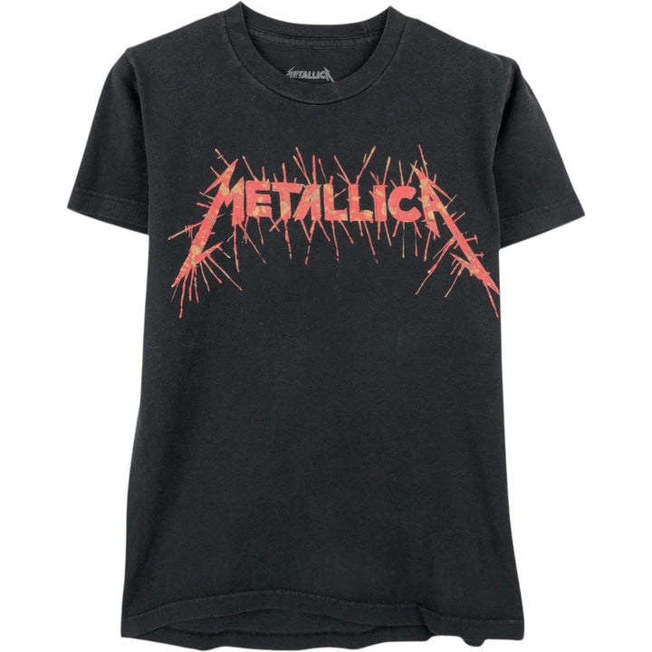 METALLICA Metallica Band T-shirt Band T Women's S size cotton black type Vintage Second Hand