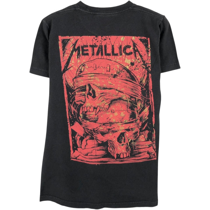 METALLICA Metallica Band T-shirt Band T Women's S size cotton black type Vintage Second Hand