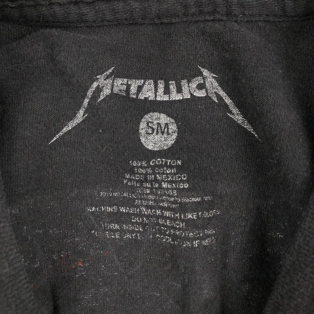 METALLICA Metallica Band T-shirt Band T Women's S size cotton black type Vintage Second Hand