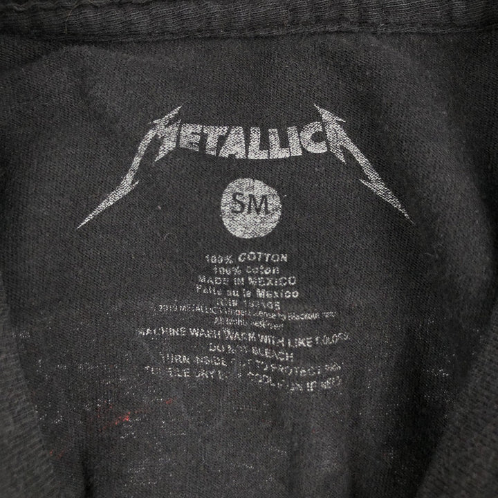 METALLICA Metallica Band T-shirt Band T Women's S size cotton black type Vintage Second Hand