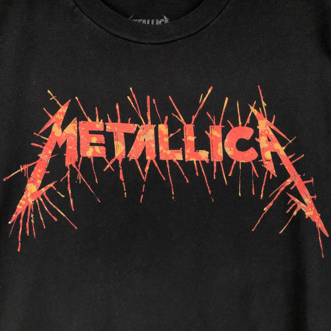 METALLICA Metallica Band T-shirt Band T Women's S size cotton black type Vintage Second Hand