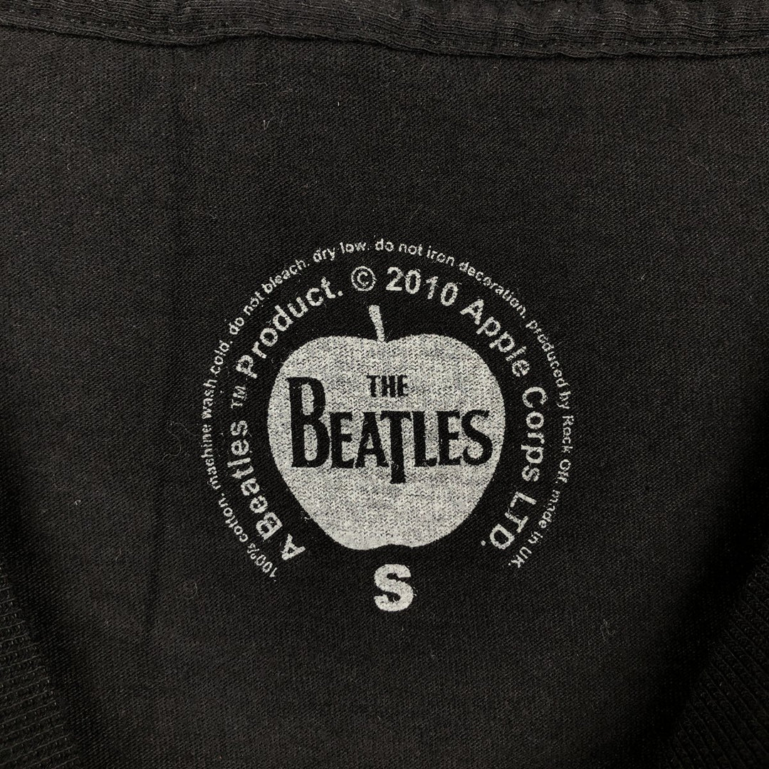 THE BEATLES Band T-shirt, Made in the UK, Men's Size S (approx.) cotton black type Vintage Second Hand
