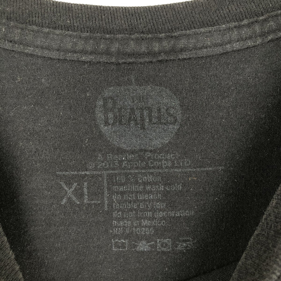 THE BEATLES Band T-shirt, Band T, Men's XL size cotton black type Vintage Second Hand