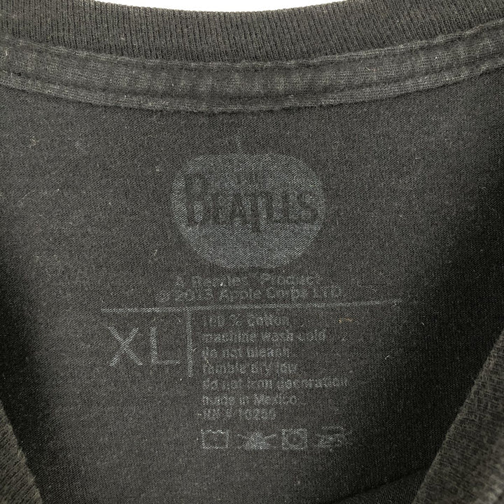THE BEATLES Band T-shirt, Band T, Men's XL size cotton black type Vintage Second Hand