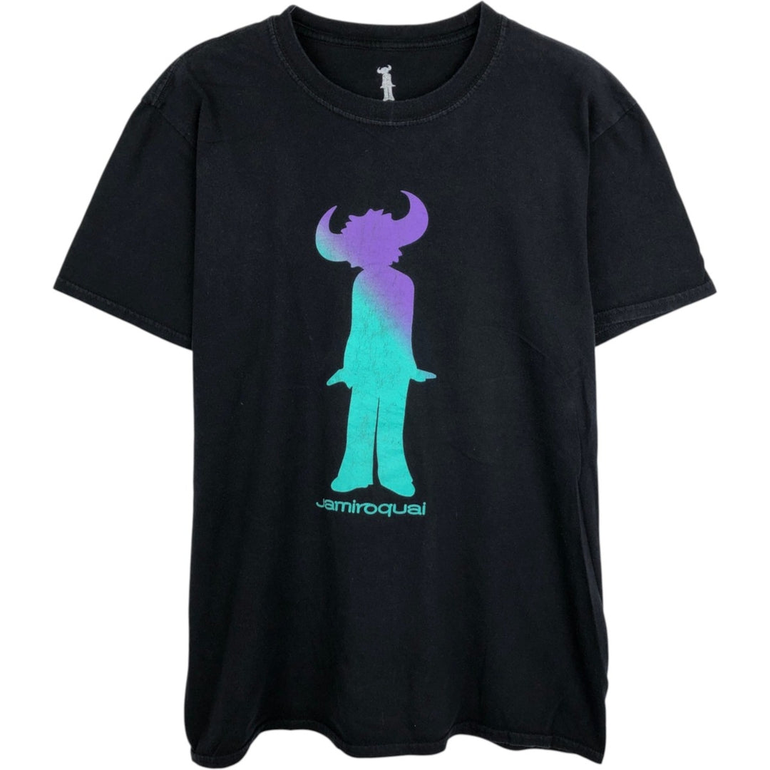 Jamiroquai band t-shirt, made in the UK, men's size L equivalent. cotton black type Vintage Second Hand